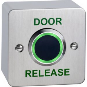 Surface Mount contactless exit button with stainless steel shroud